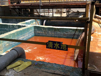 Jiangxi Pengze Huijin Regenerated Lead Smelter at the high concentration water treatment site of sulfur dioxide
